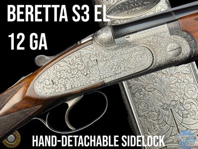 BERETTA S3 EL - 12 GA 28.5" - HAND-DETACHABLE SIDELOCK - TURRINI ENGRAVED - Image 1 of 20