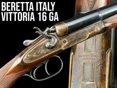 BERETTA ITALY - VITTORIA HAMMER SXS 16 GA - 28" FULL/FULL - CASE COLOR - Image 1 of 20