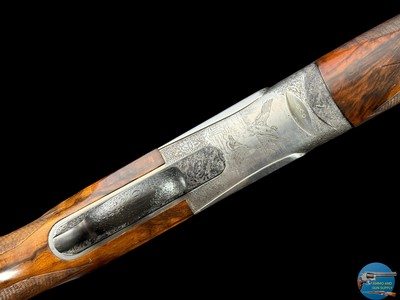 PERAZZI SCO/C SIDEPLATE 2 BBL SET 12 GA - 20 GA - ANGELO GALEAZZI ENGRAVED GAME SCENE - Image 7 of 20