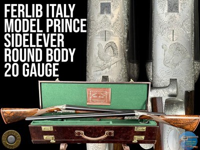 FERLIB ITALY - PAIR OF ROUND-BODY SIDELEVER 20 GA SXS - TALENTI ENGRAVED - Image 1 of 20