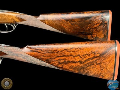 FERLIB ITALY - PAIR OF ROUND-BODY SIDELEVER 20 GA SXS - TALENTI ENGRAVED - Image 4 of 20