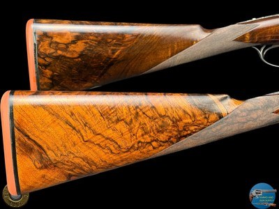 FERLIB ITALY - PAIR OF ROUND-BODY SIDELEVER 20 GA SXS - TALENTI ENGRAVED - Image 3 of 20