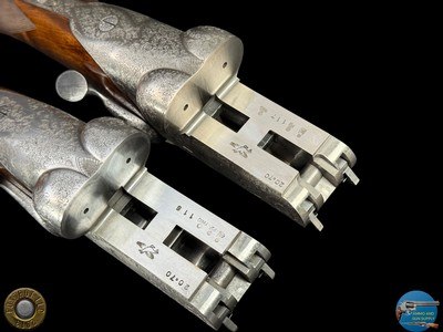 FERLIB ITALY - PAIR OF ROUND-BODY SIDELEVER 20 GA SXS - TALENTI ENGRAVED - Image 20 of 20