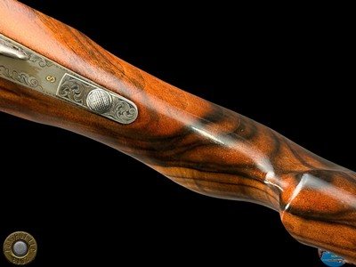 PERAZZI MX8 B 12 GA 29.5" - EXHIBITION GRADE LEFT HAND STOCK - GAMBA ENGRAVED - Image 17 of 20