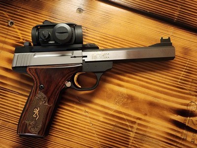 Browning Buck Mark Medallion .22 LR Pistol w/Red Dot & Rosewood Grips