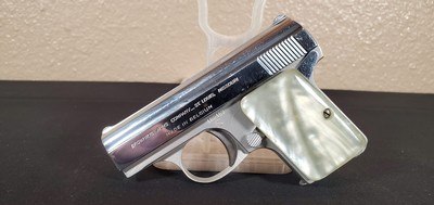Baby Browning 25 ACP (6.35mm), Nickel, Pearl Grips, Excellent! 1959, RARE