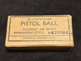 Evansville Ordnance Plant .45 m1911 Pistol Ball 50 Cartridges - 5 of 5