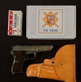 1953- CZ VZ 52 Pistol 7.62x25 Tokarev, Holster, Ammo
(1 box) - 2 of 15