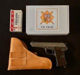 1953- CZ VZ 52 Pistol 7.62x25 Tokarev, Holster, Ammo
(1 box) - 3 of 15