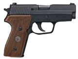 Sig Sauer P225, 9mm Luger, 3.6? Barrel, 8+1 Round, Wood Grip, Black - 2 of 2