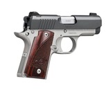 Kimber Micro 9, 9mm, Two-Tone, 3.15? Barrel, 6+1 Rounds, Aluminum Frame, Rosewood Grips - 2 of 2