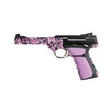Browning Buck Mark Pistol, 22 LR, 5.5? BBL, Single-Action, Pink Ultragrip FX Grip, Buckthorn Pink Alloy Finish, 10 + 1 Rd - 2 of 2