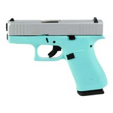 Glock G43 Robins Egg/Silver Semi Auto 9mm 3.41" Handgun