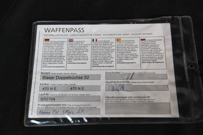 Blaser S2 Custom Grade IV 470 NE 25