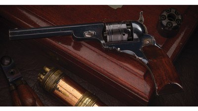 Cased Patent Arms Manufacturing Company "Colt Baby Paterson" No.1 Pocket Model Percussion Revolver with Full Set of Accessories - Image 10 of 10