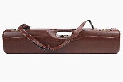 16407PL/6164: OU/SxS Shotgun Hard Case with Luxury Italian Leather for 1 Shotgun
