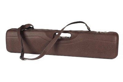 16405PL/5589: OU/SxS Shotgun Hard Case with Luxury Italian Leather for 1 Shotgun