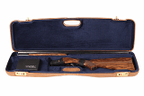 1605PL/5235: OU/SxS SMALL BORE ONLY Shotgun Hard Case with Luxury Italian Leather for 1 Shotgun - 2 of 6