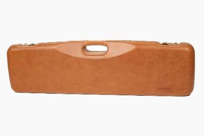 1605PL/5235: OU/SxS SMALL BORE ONLY Shotgun Hard Case with Luxury Italian Leather for 1 Shotgun