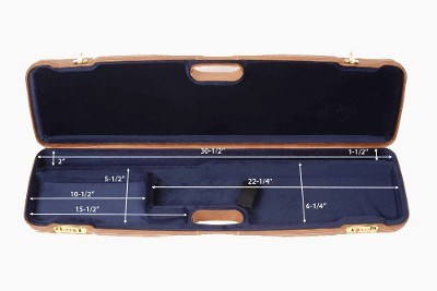 1605PL/5235: OU/SxS SMALL BORE ONLY Shotgun Hard Case with Luxury Italian Leather for 1 Shotgun - Image 6 of 6
