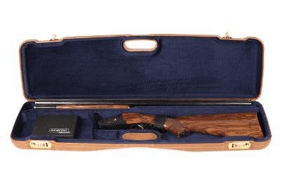 1605PL/5235: OU/SxS SMALL BORE ONLY Shotgun Hard Case with Luxury Italian Leather for 1 Shotgun - Image 2 of 6