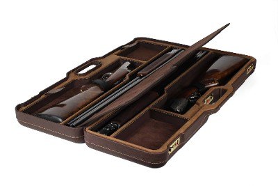 1670PPL/5055: OU/SxS Shotgun Hard Case with Superlative Italian Leather for 2 Shotguns - Image 9 of 10