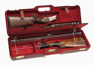 1670PL/4773: OU/SxS Shotgun Hard Case with Luxury Italian Leather for 2 Shotguns - Image 4 of 4