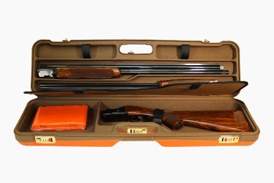 1621BLXP/6275: OU/SxS Shotgun Hard Case with Luxury Canvas for 1 Shotgun + 1 Extra Barrel - Image 2 of 8
