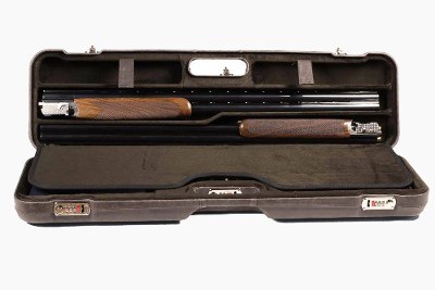 1621BPL/6031: OU/SxS Shotgun Hard Case with Luxury Italian Leather for 1 Shotgun + 1 Extra Barrel - Image 2 of 8