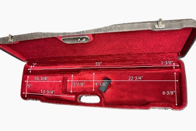 1602PL/4708: OU/SxS SMALL BORE ONLY Shotgun Hard Case with Luxury Italian Leather for 1 Shotgun - Image 8 of 8