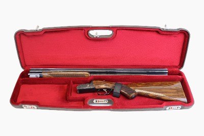 1602PL/4708: OU/SxS SMALL BORE ONLY Shotgun Hard Case with Luxury Italian Leather for 1 Shotgun - Image 2 of 8