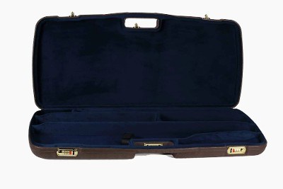 MOD.9PL-EXP/4828: Rifle Hard Case with Luxury Italian Leather for 1 Rifle + 1 Extra Barrel + 2 Scopes