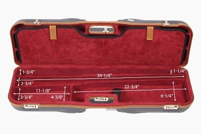 1646LX-4C/5230: OU/SxS Shotgun Hard Case with Deluxe Leather Trim for 1 Shotgun + 3 Extra Barrels - Image 6 of 7