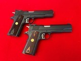 Pair of consecutive serial numbered Cold Gold Cup National Match 45 ACP in Huey Case - 4 of 13