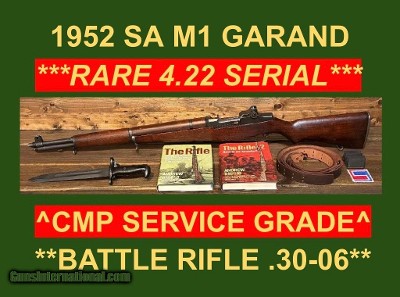 M1 GARAND 1952 SPRINGFIELD CMP RARE "J.L.G." STOCK GORGEOUS U.S. RIFLE USGI