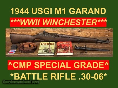 M1 GARAND FEB. 1944 WINCHESTER *CMP SPECIAL GRADE* WW2 BATTLE RIFLE