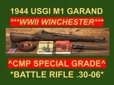 M1 GARAND FEB. 1944 WINCHESTER *CMP SPECIAL GRADE* WW2 BATTLE RIFLE