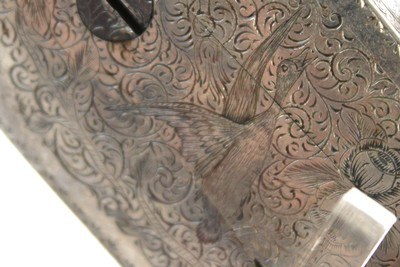 L.C. Smith Monogram Grade 16ga SxS – RARE (1 of 23) – 1924 – Auto Ejectors Factory One-Trigger, Unique Inlays - Image 9 of 15