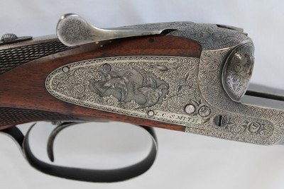L.C. Smith Monogram Grade 16ga SxS – RARE (1 of 23) – 1924 – Auto Ejectors Factory One-Trigger, Unique Inlays - Image 3 of 15