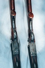 AYA No. 1 Sidelock 12 Ga S/S Matching Set, Single Selective Trigger, Hand Detachable Lock, Consecutive Serial Numbers - 4 of 14