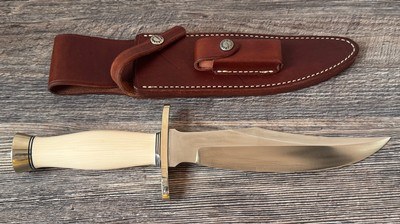 Randall 12-8 Bear Bowie Knife Resin Ivory