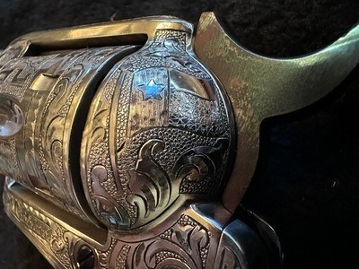 One of A Kind Colt Single Action Army, with Full Texas Revolution Engraving by Master Engraver David Wade Harris - Image 8 of 20