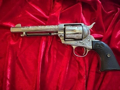 1902 Colt Single Action Army, .45 — Engraved, Nickel-Plated, and Truly Exceptional - Image 2 of 20