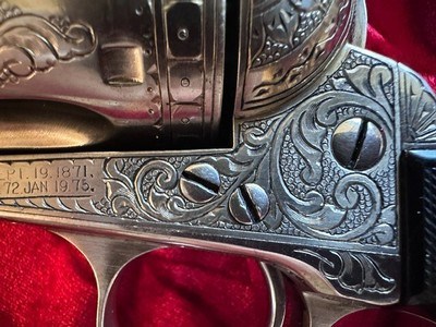 1902 Colt Single Action Army, .45 — Engraved, Nickel-Plated, and Truly Exceptional - Image 7 of 20
