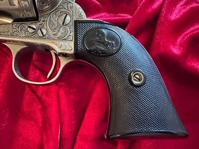 1902 Colt Single Action Army, .45 — Engraved, Nickel-Plated, and Truly Exceptional - Image 3 of 20