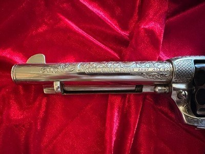 1902 Colt Single Action Army, .45 — Engraved, Nickel-Plated, and Truly Exceptional - Image 5 of 20