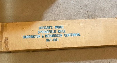 NIB HARRINGTON AND RICHARDSON 1871-1971 SPRINGFIELD TRAPDOOR, OFFICER'S MODEL