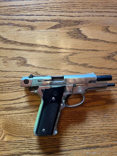 Smith & Wesson model 59 nickel plated 14+ 1 round 9mm pistol - Image 8 of 15