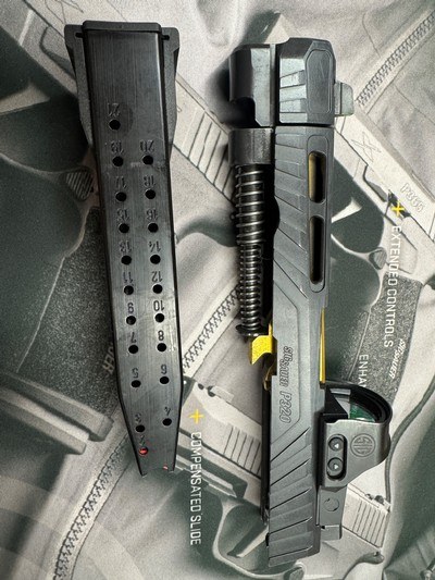 Sig Sauer Custom Works P320 Spector Comp Slide barrell