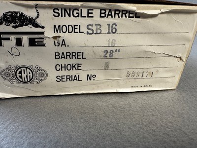 FIE SB16 16ga 28” single shot - Image 14 of 14
